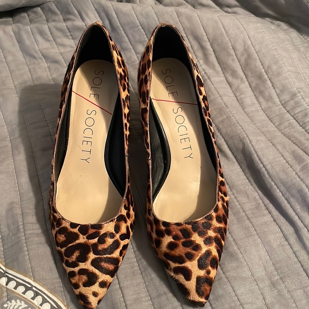 Sole Society Animal Print Heels